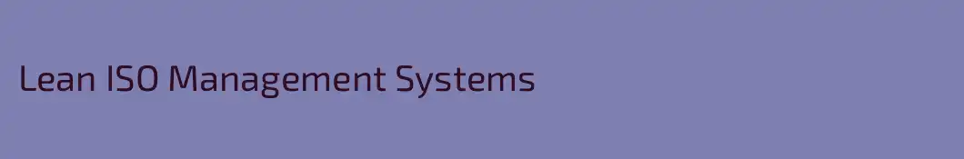Lean ISO Management Systems
